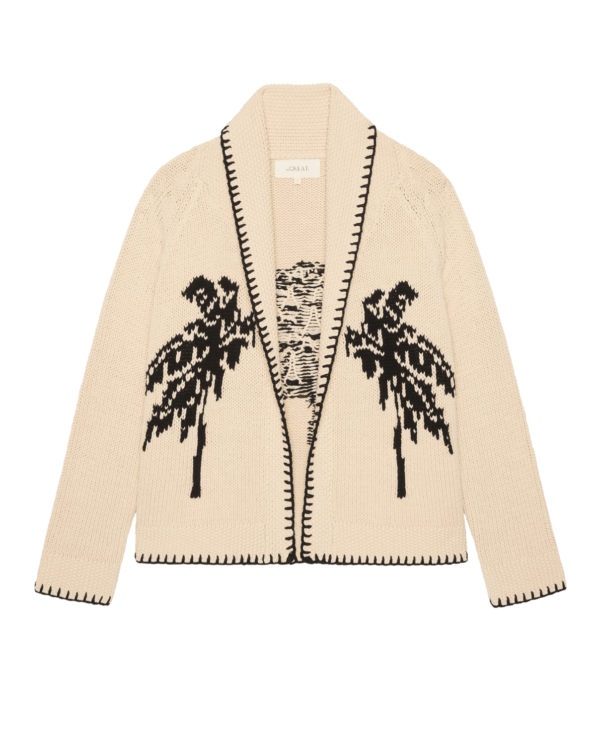 The Palm Lodge Cardigan. -- Cream