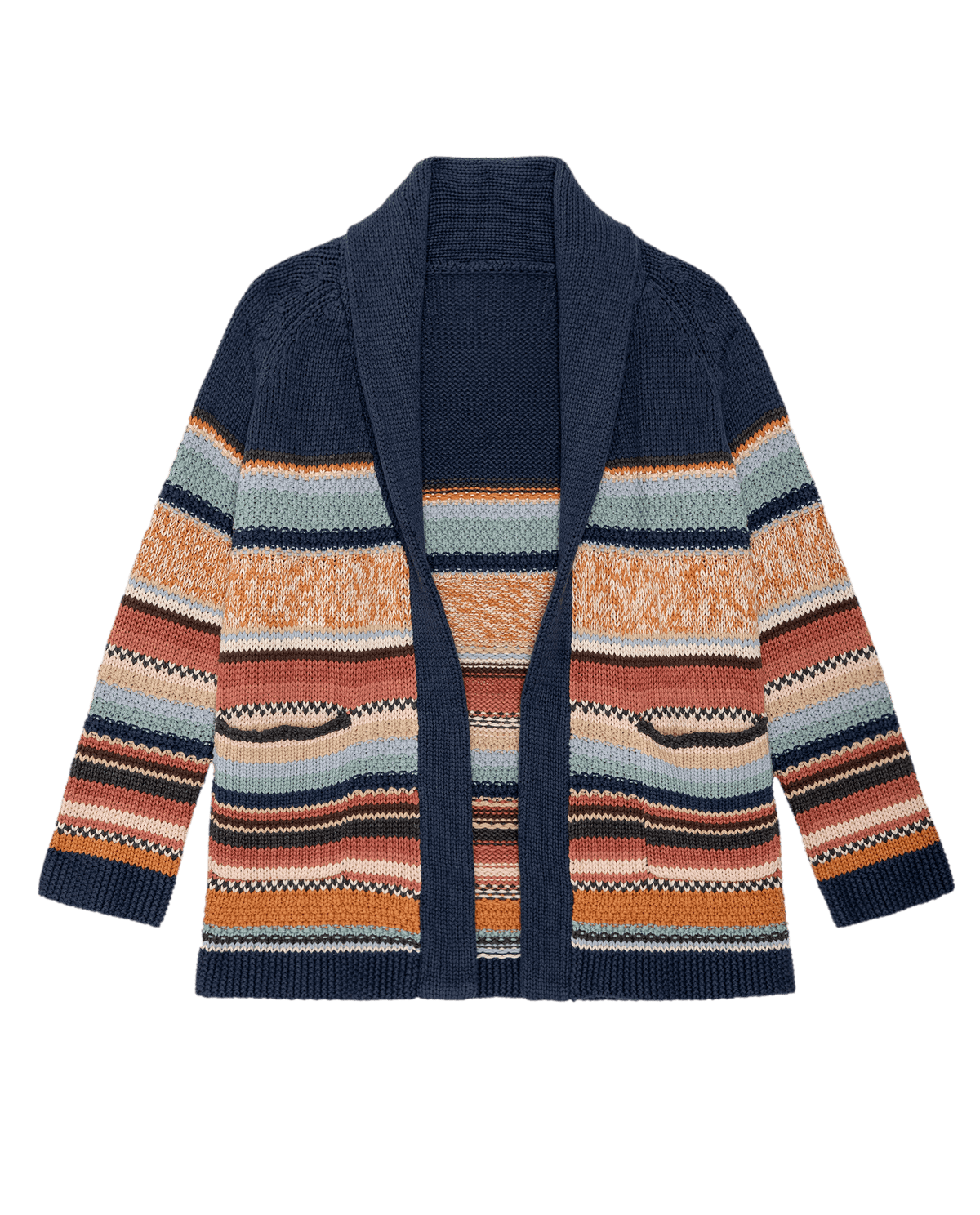The Mountain Lodge Cardigan. -- Taos Stripe