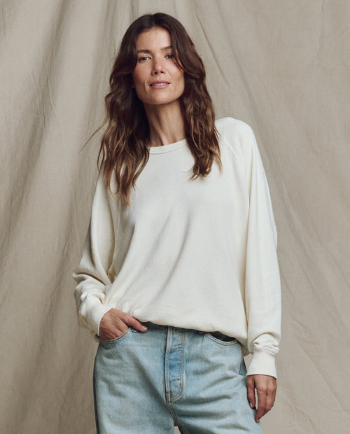 The College Sweatshirt. Solid -- Washed White