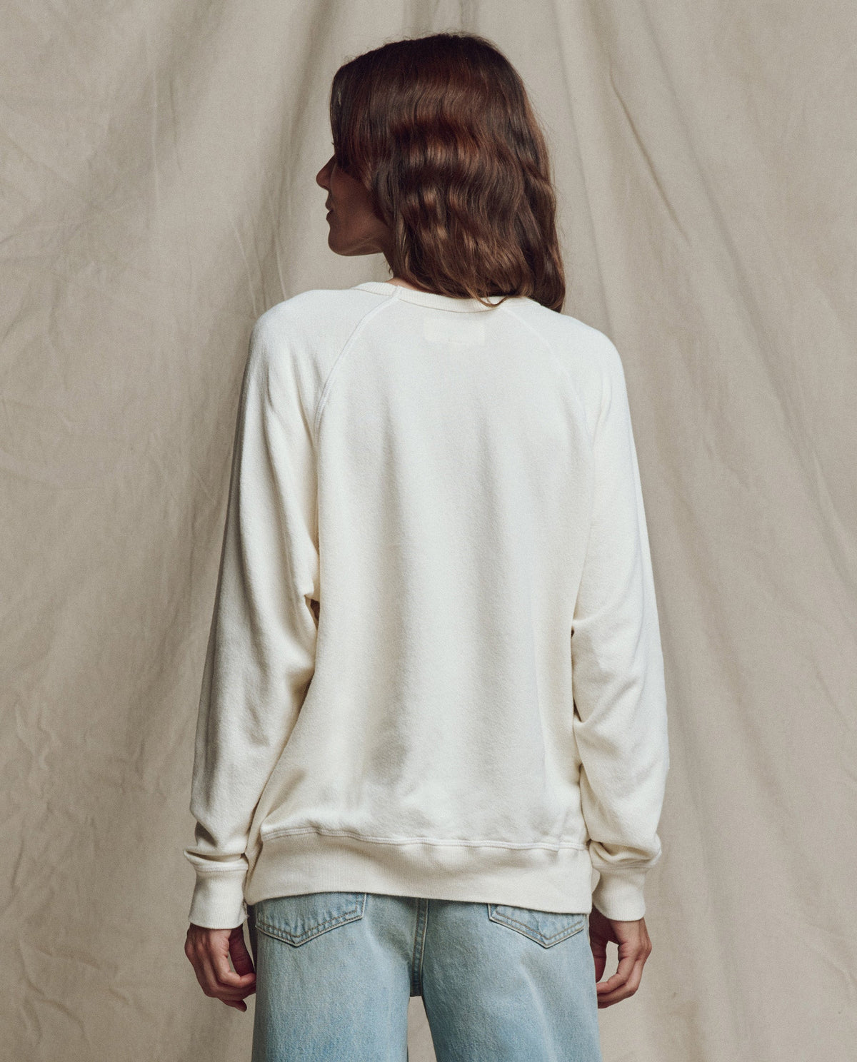 The College Sweatshirt. Solid -- Washed White