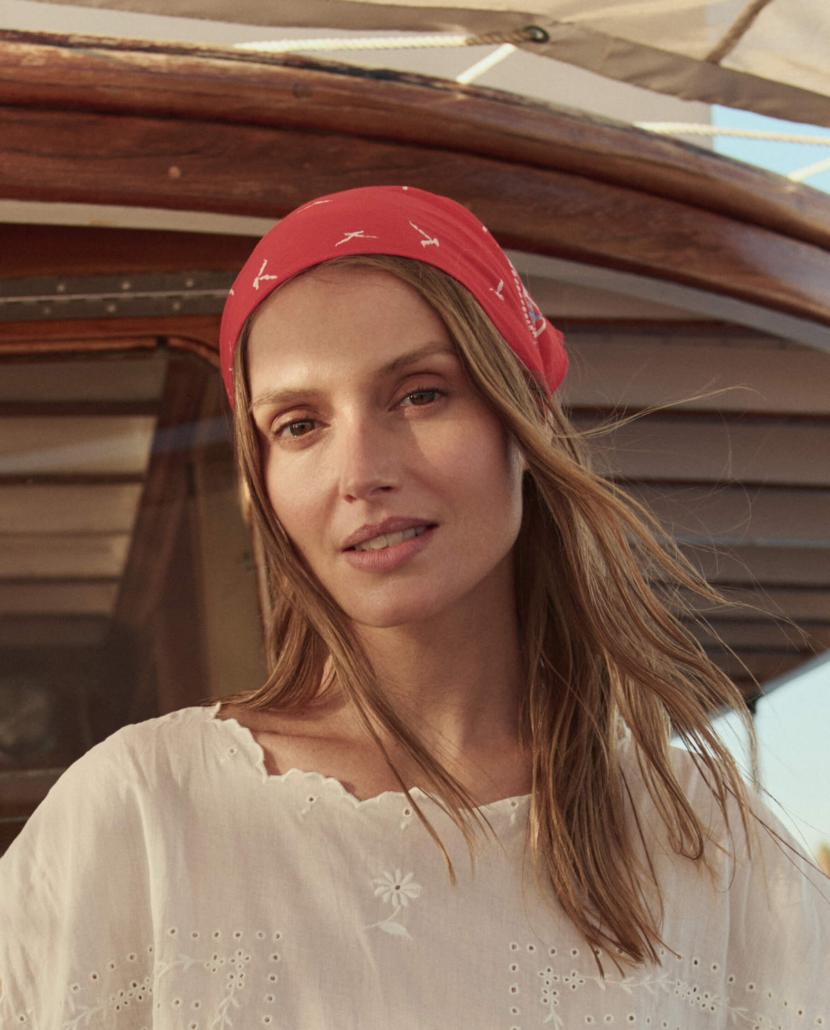 The Sailboat Bandana. -- Red