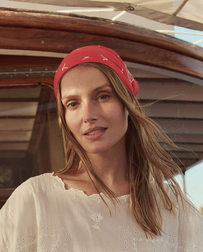 The Sailboat Bandana. -- Red