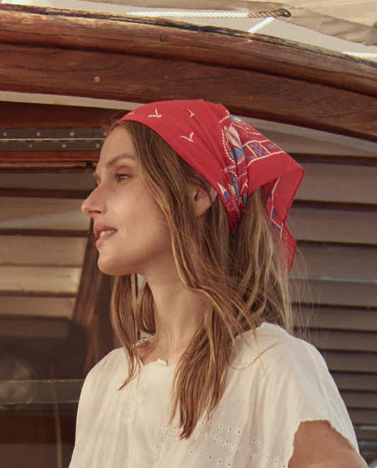 The Sailboat Bandana. -- Red