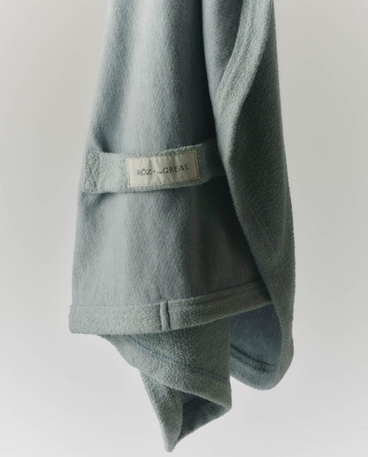 RŌZ + The GREAT The Sweatshirt Hair Towel. -- Seaglass