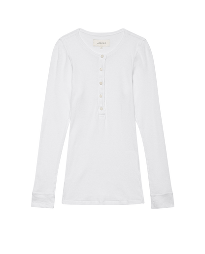 The Baby Rib Henley. -- True White