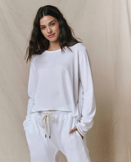 The Long Sleeve Crop Tee. -- True White