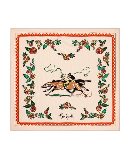 The Derby Silk Bandana. -- Cream