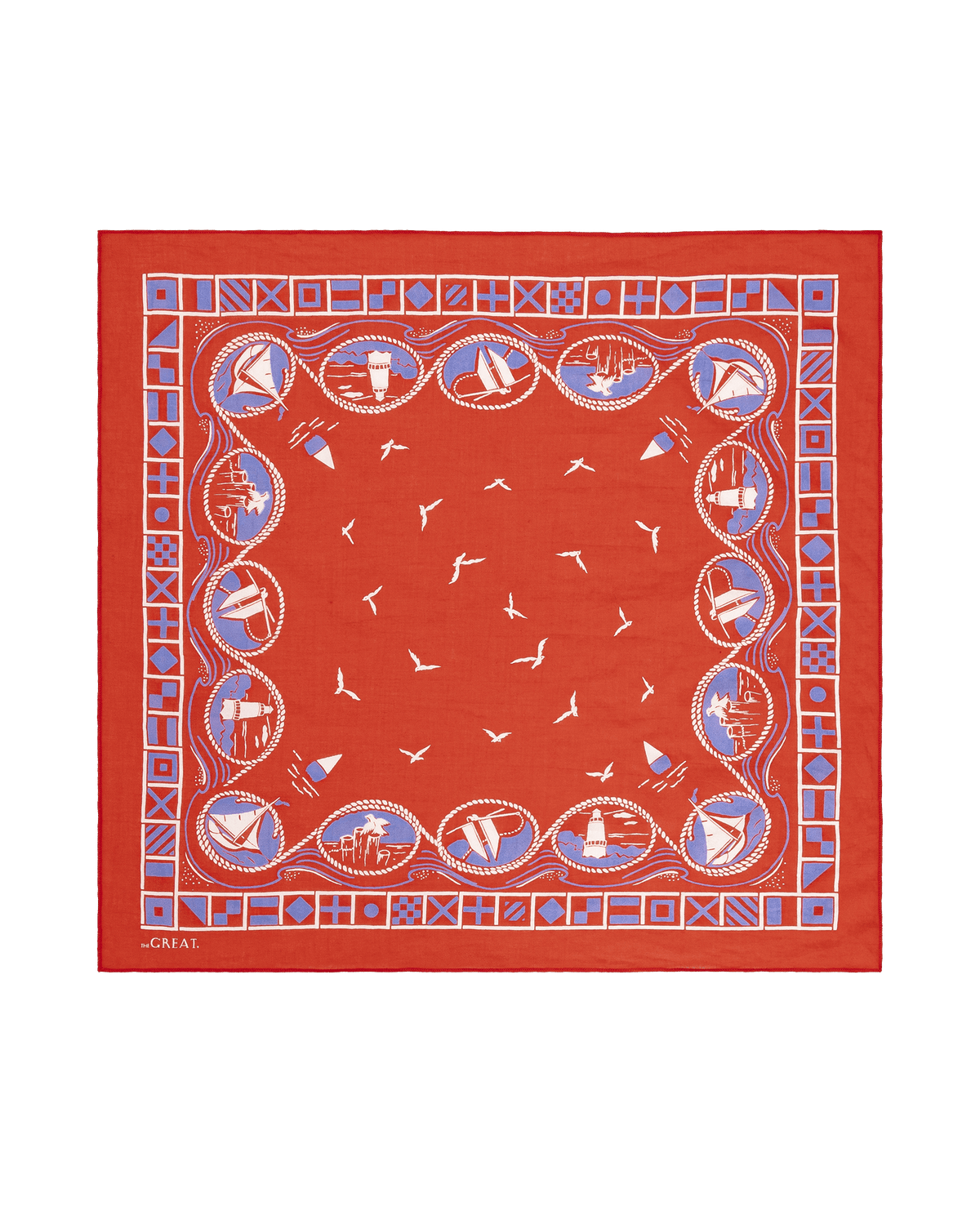 The Sailboat Bandana. -- Red