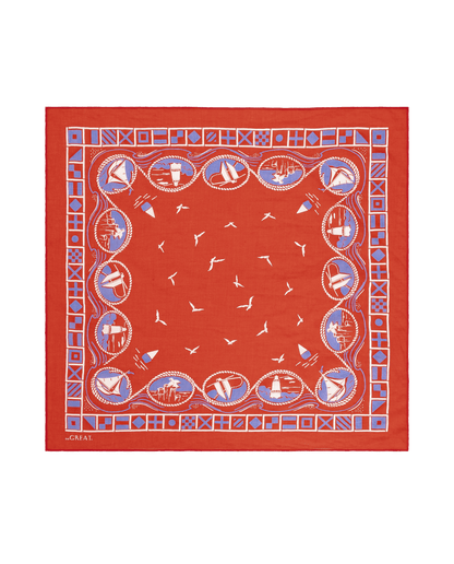 The Sailboat Bandana. -- Red