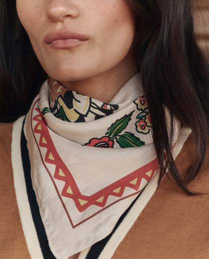 The Derby Silk Bandana. -- Cream