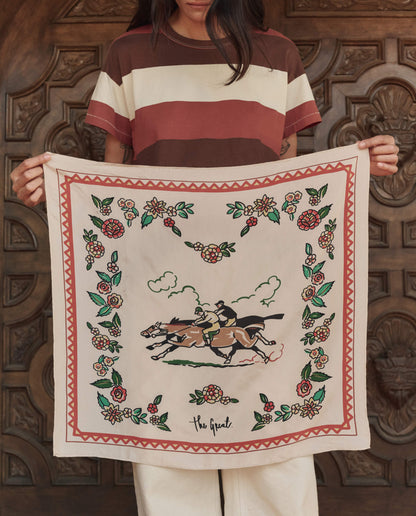 The Derby Silk Bandana. -- Cream
