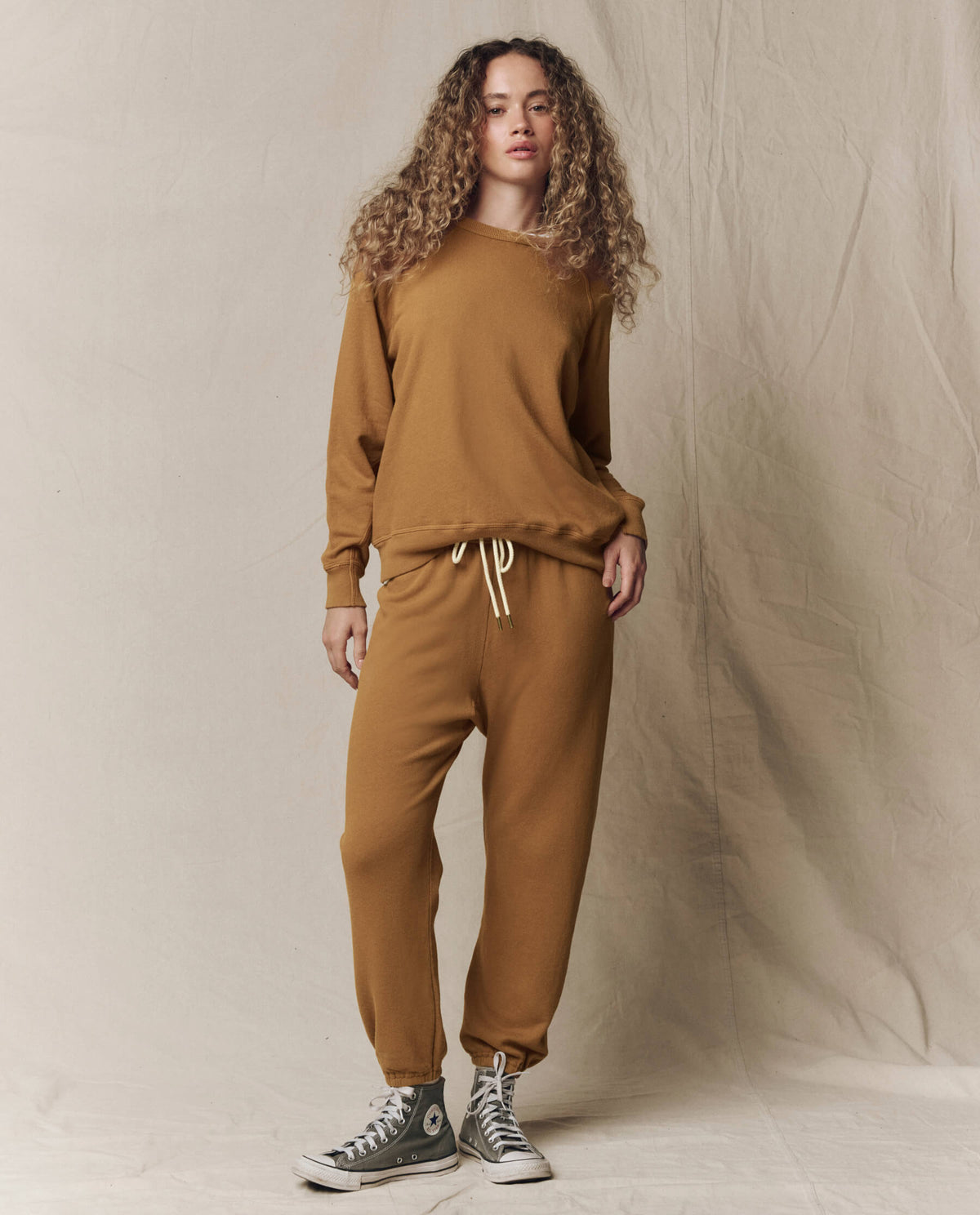 The College Sweatshirt. Solid -- Cork