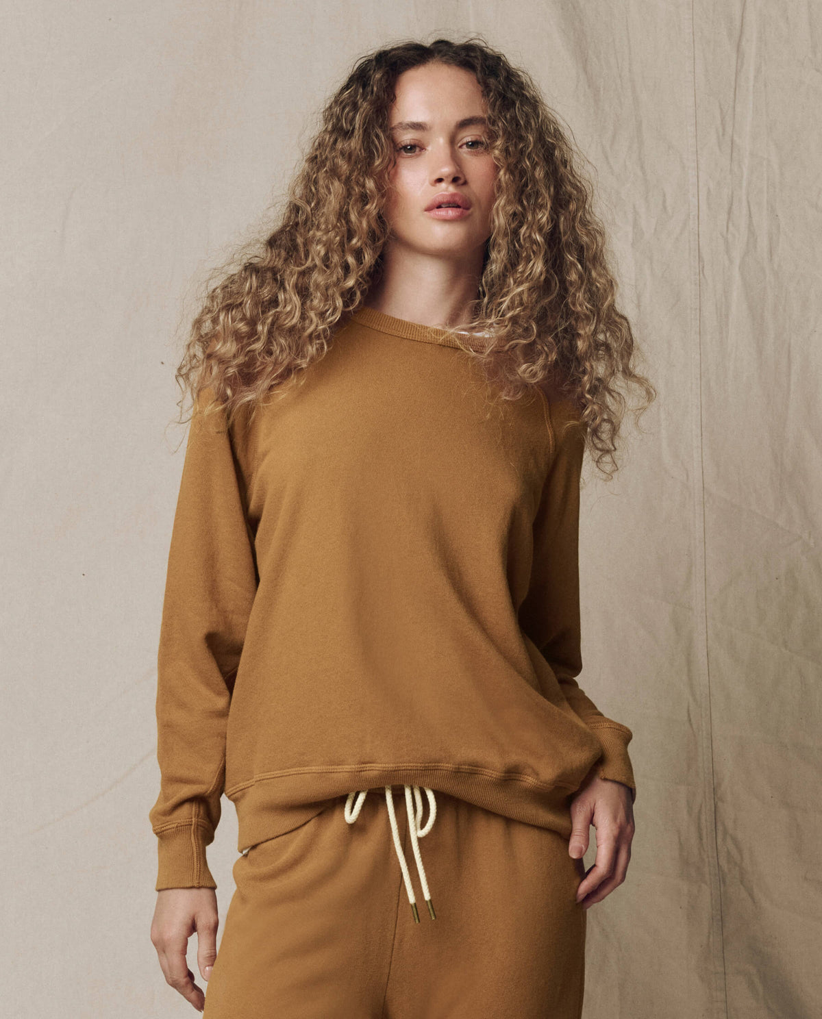 The College Sweatshirt. Solid -- Cork