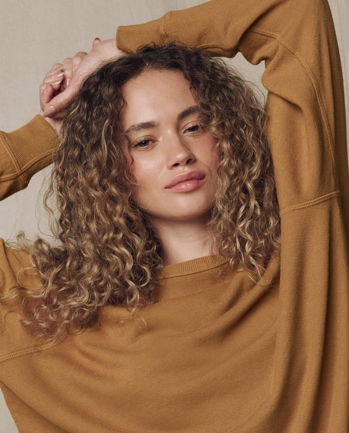 The College Sweatshirt. Solid -- Cork