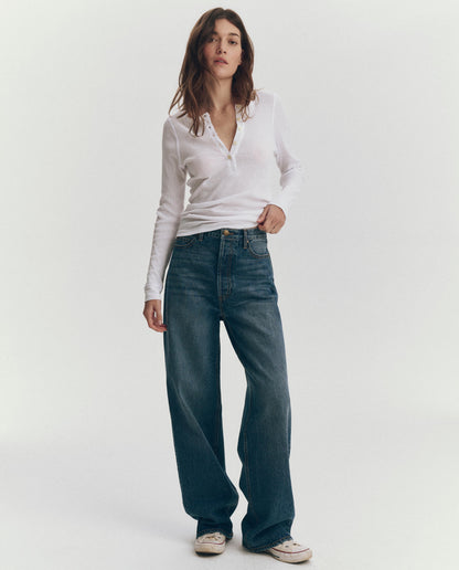 The Baby Rib Henley. -- True White