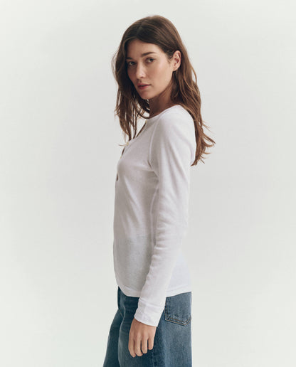 The Baby Rib Henley. -- True White