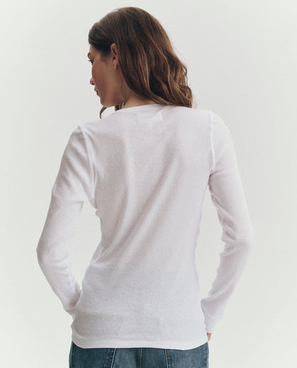 The Baby Rib Henley. -- True White