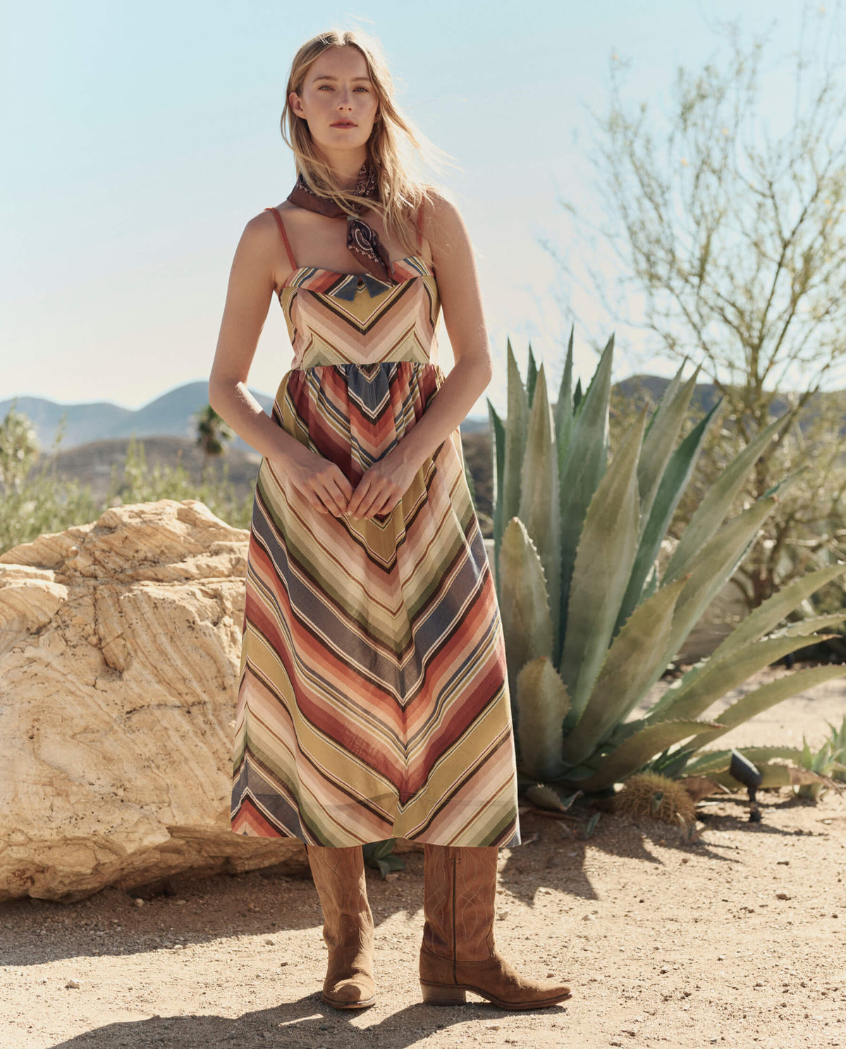 The Verse Dress. -- Davenport Stripe