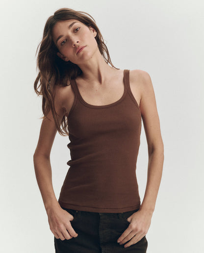 The Baby Rib Tank. -- Chocolate