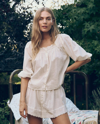 The Eyelet Tap Short. -- True White