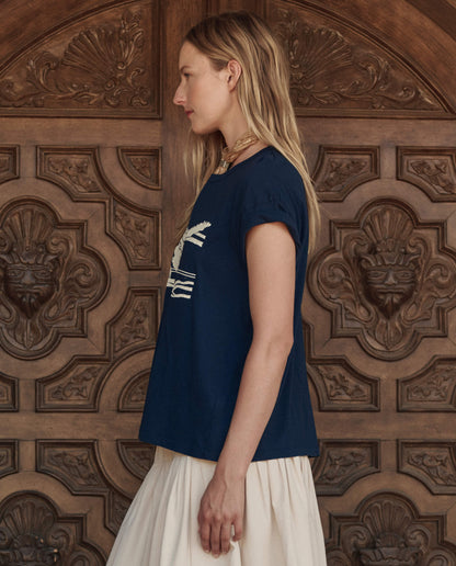 The Boxy Crew w/ Everglade Graphic. -- True Navy
