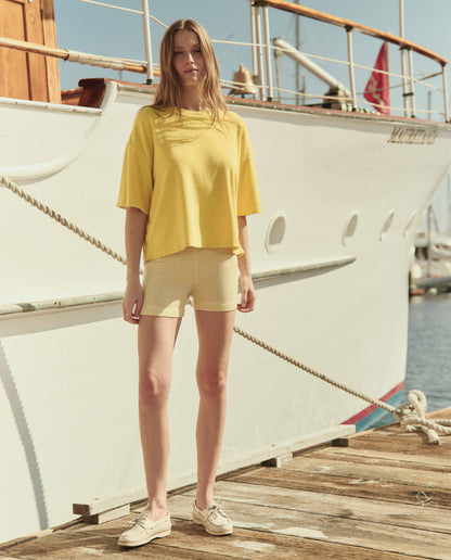 The Relay Short. -- Soft Yellow Stripe