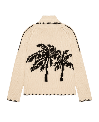 The Palm Lodge Cardigan. -- Cream