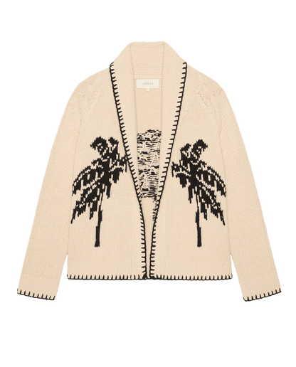 The Palm Lodge Cardigan. -- Cream