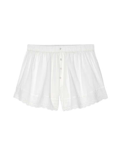 The Eyelet Tap Short. -- True White