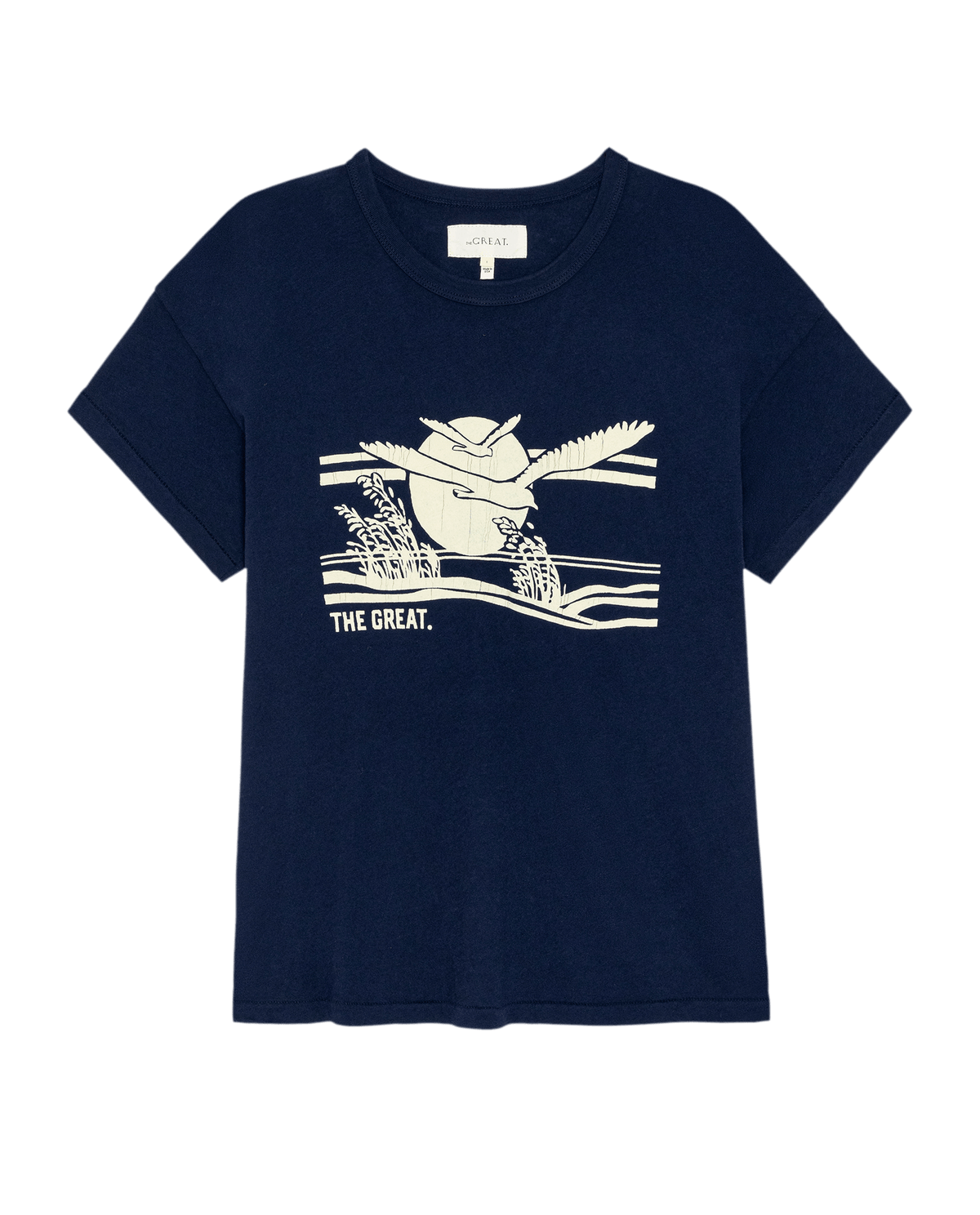 The Boxy Crew w/ Everglade Graphic. -- True Navy