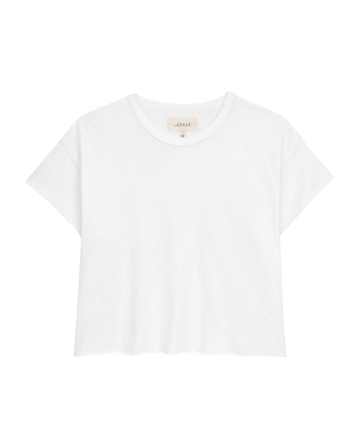 The Crop Tee. Solid -- True White