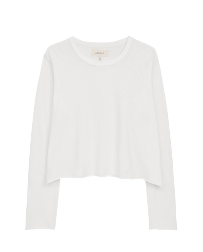 The Long Sleeve Crop Tee. -- True White